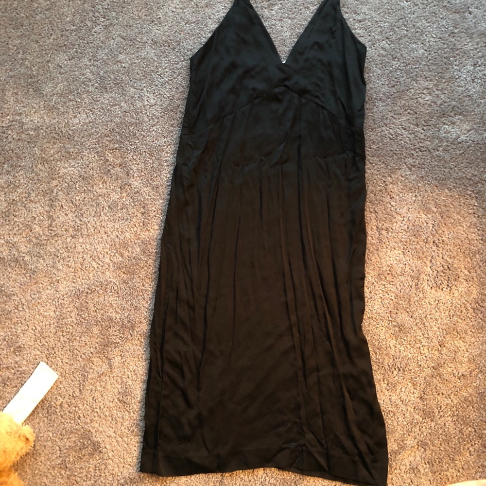 black silk tight dress H&M